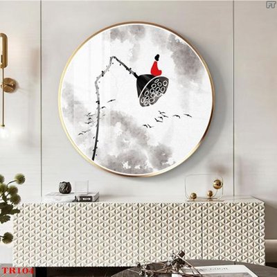 File gốc File tranh tròn hoa sen TRR104 (cho in ấn) từ kho Filetranh