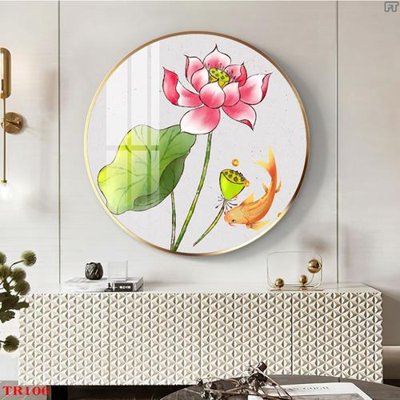 File gốc File tranh tròn hoa sen TRR106 (thiết kế) độc quyền
