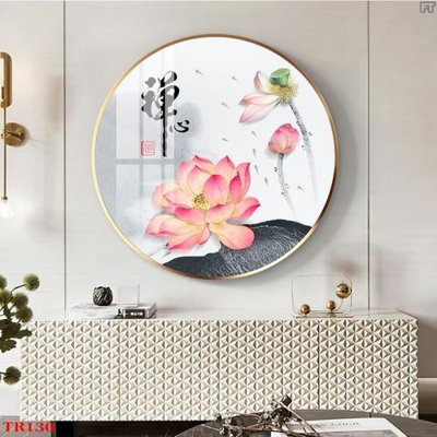 File gốc File tranh tròn hoa sen TRR130 (vector) cho in ấn