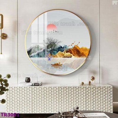 Chi tiết file ảnh File tranh tròn hiện đại TR3001 sắc nét