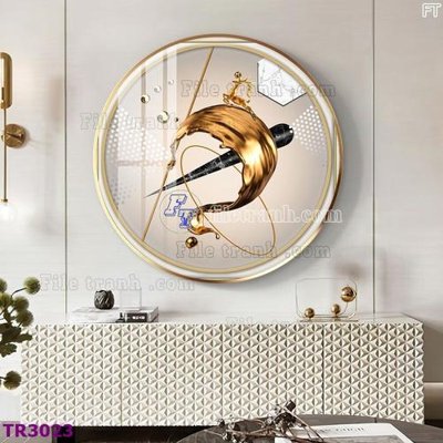 File gốc File tranh tròn hiện đại TR3023 (trang trí) cho phòng khách