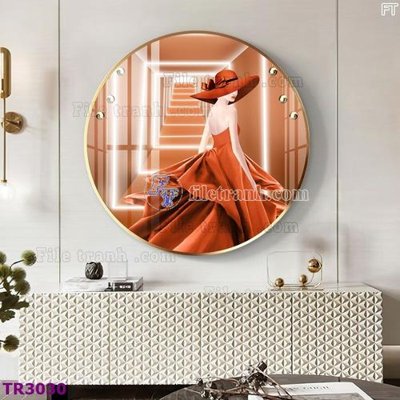 File ảnh File tranh tròn hiện đại TR3030 (gốc) in backdrop sự kiện