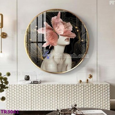 File gốc File tranh tròn hiện đại TR3041 (in ấn) không giới hạn