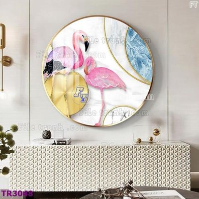 File gốc File tranh tròn hiện đại TR3048 (ảnh chi tiết) để in trần