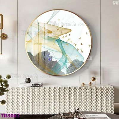 Download file gốc File tranh tròn hiện đại TR3063 (in lụa) cao cấp