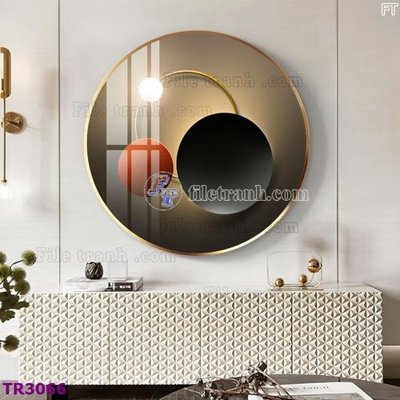 File PSD File tranh tròn hiện đại TR3066 (bản gốc) đã tách nền