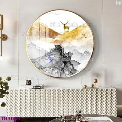 File ảnh gốc File tranh tròn hiện đại TR3069 (chuyên in mica)
