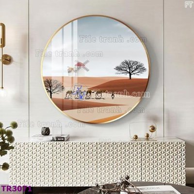 File tranh File tranh tròn hiện đại TR3071 (bản gốc) treo tường