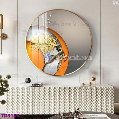 File tranh gốc File tranh tròn hiện đại TR3104 (bản quyền) Filetranh.com