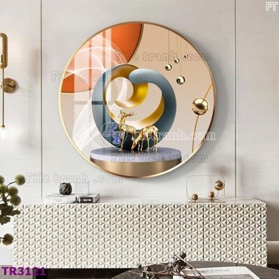 File tranh File tranh tròn hiện đại TR3121 (bản gốc) treo tường