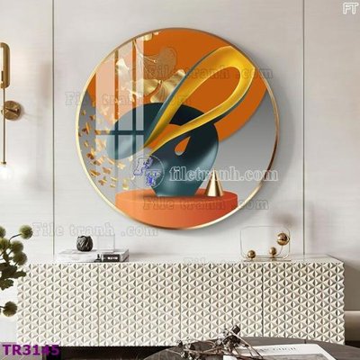 File ảnh File tranh tròn hiện đại TR3145 (gốc) in Hiflex