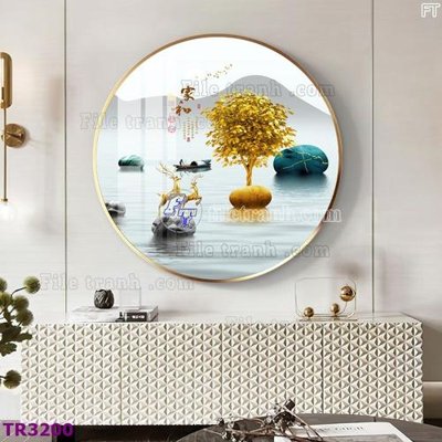 Tải file File tranh tròn hiện đại TR3200 (PSD) cho in ấn quảng cáo