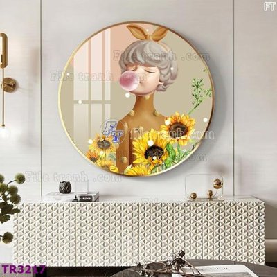 File in trần File tranh tròn hiện đại TR3217 (bản gốc) 5D