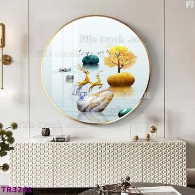 File gốc File tranh tròn hiện đại TR3241 (cho in ấn) từ kho Filetranh