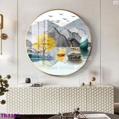 File tranh File tranh tròn hiện đại TR3253 (ảnh gốc) chi tiết rõ ràng