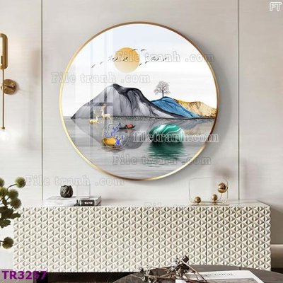 File tranh File tranh tròn hiện đại TR3257 (ảnh gốc) chi tiết rõ ràng