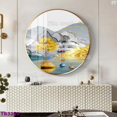 Hình ảnh file gốc File tranh tròn hiện đại TR3259 (chất lượng cao)