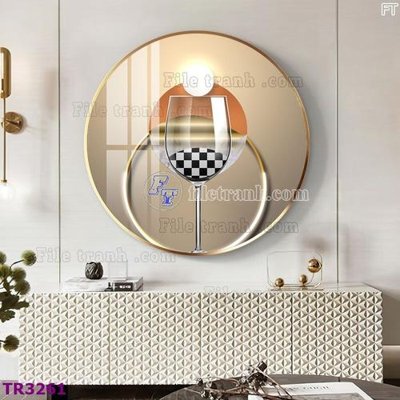 Download file gốc File tranh tròn hiện đại TR3261 (in mica) logo