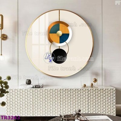 File tranh quảng cáo File tranh tròn hiện đại TR3263 (download file gốc)