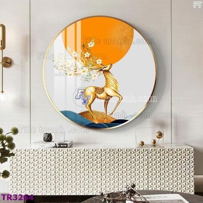 File gốc File tranh tròn hiện đại TR3264 (in mica) làm quà tặng