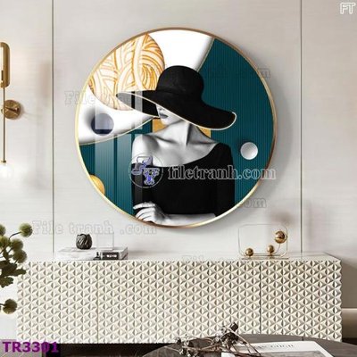 File gốc File tranh tròn hiện đại TR3301 (trang trí) phòng trẻ em