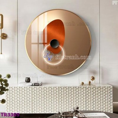 Hình ảnh file gốc in trần nhà File tranh tròn hiện đại TR3309