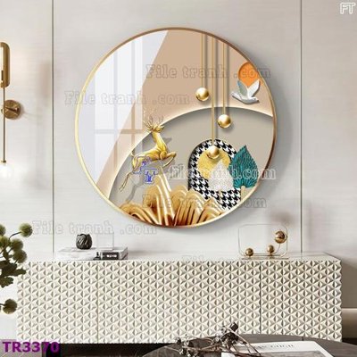 File gốc File tranh tròn hiện đại TR3370 (trang trí) phòng trẻ em