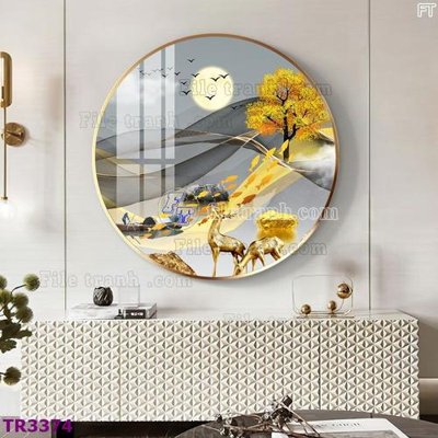 File gốc File tranh tròn hiện đại TR3374 cho in ấn và thiết kế