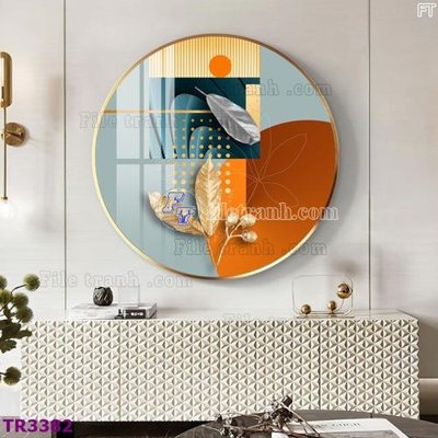File tranh File tranh tròn hiện đại TR3382 (file gốc) chủ đề phong thủy