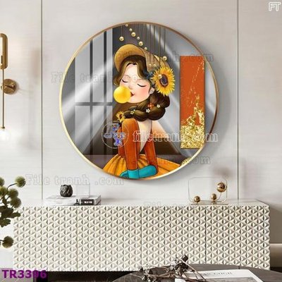 Tải file gốc File tranh tròn hiện đại TR3396 (bản PSD) còn layer