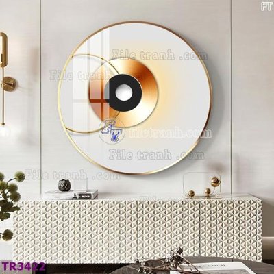 File ảnh File tranh tròn hiện đại TR3422 (gốc) in poster
