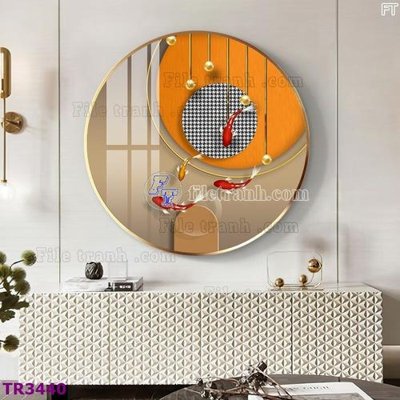 File gốc File tranh tròn hiện đại TR3440 (cho in UV) siêu nét