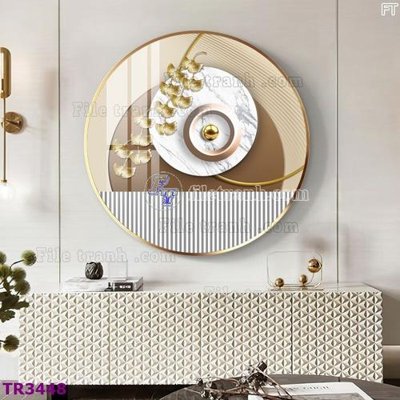File tranh File tranh tròn hiện đại TR3448 (file gốc) chủ đề phong thủy