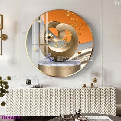 File in mica File tranh tròn hiện đại TR3473 (ảnh gốc) đẹp