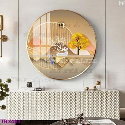 Tệp tin gốc File tranh tròn hiện đại TR3494 (dùng cho in) File tranh tròn hiện đại TR3494