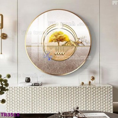 File gốc File tranh tròn hiện đại TR3518 (ảnh rõ nét) để in