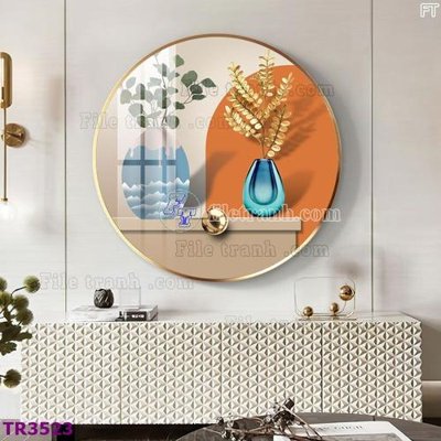 File tranh gốc File tranh tròn hiện đại TR3523 (bản quyền) Filetranh.com