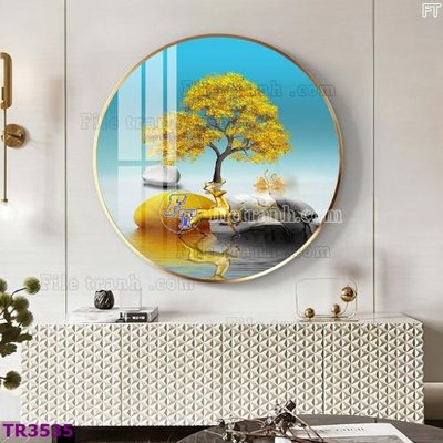 Tải file gốc File tranh tròn hiện đại TR3535 (in khổ lớn) quảng cáo