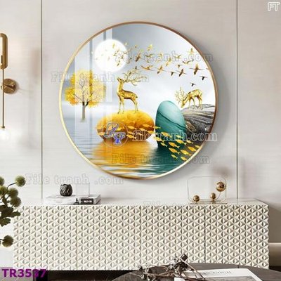 Tệp tin gốc File tranh tròn hiện đại TR3537 (dùng cho in ấn) chuyên nghiệp