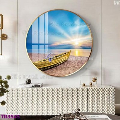 File ảnh File tranh tròn hiện đại TR3545 (gốc) cho trang trí nhà hàng