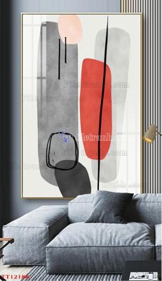 Hình ảnh file gốc in lụa File tranh trừu tượng art TT12188