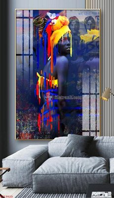 File tranh File tranh trừu tượng canvas TT13023 (bản gốc) in lụa 3D