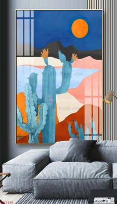 File tranh in tráng gương File tranh trừu tượng canvas TT13135 (siêu nét)