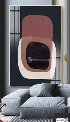 File gốc File tranh trừu tượng canvas TT13506 (in lụa) trang trí tường