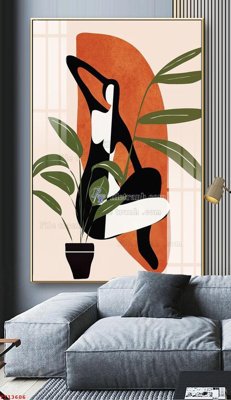 Ảnh gốc file in lụa File tranh trừu tượng canvas TT13606 chi tiết