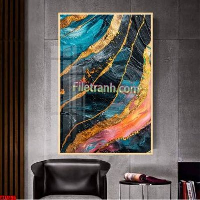 Ảnh gốc File tranh trừu tượng art TT14196 (nét căng) in mica