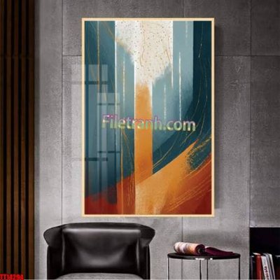 File in trần File tranh trừu tượng art TT14294 (bản gốc) đại dương