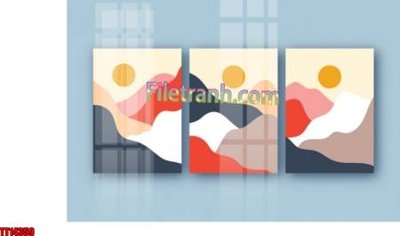 File in mica File tranh trừu tượng art TT14359 (bản gốc) làm vách ngăn