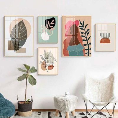 File gốc in mica File tranh treo 5 tấm tối giản Minimalist Art TT2014 chất lượng