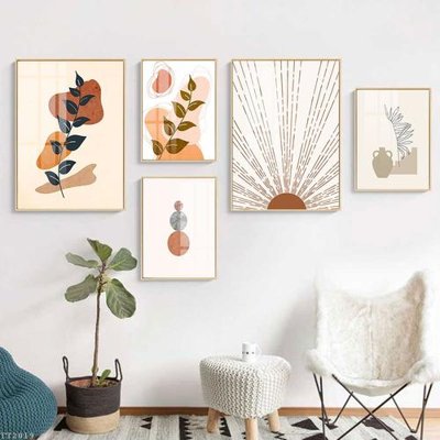 Ảnh gốc File tranh treo 5 tấm tối giản Minimalist Art TT2019 (siêu chi tiết) để in ấn
